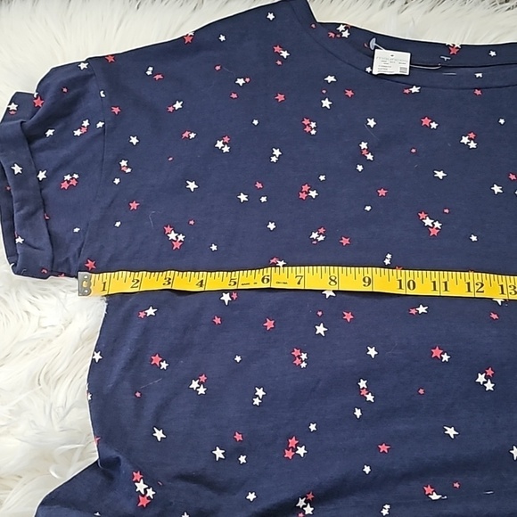 Maurices Navy Blue Short Sleeve Tee with Red and White Stars NWT - Picture 8 of 9